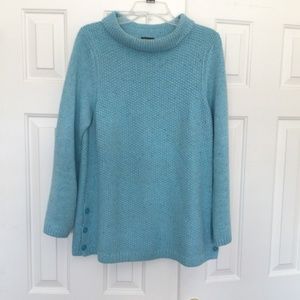 Talbots  Aqua Blue Textured Sabrina Sweater size L
